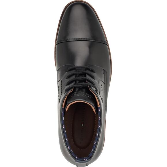 Tommy Hilfiger Men Rawstin Cap Toe Chukka Boots Size US 11M Black Faux Leather - Picture 4 of 5